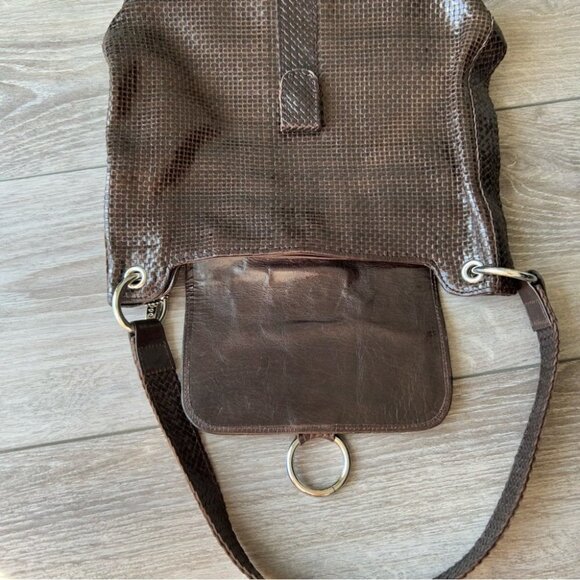 Calonge Brown Braided Leather Tote Bag - Picture 10 of 16